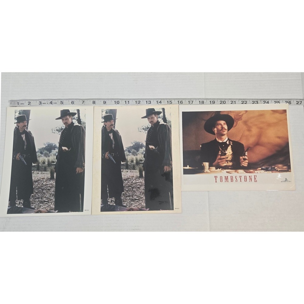 Vintage Tombstone Movie Promo Photos Lot 3 Kurt Russell Val Kilmer 8x10 1993